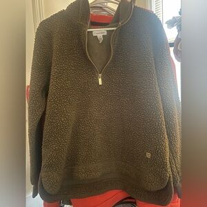 Calvin Klein medium zip sweater dark green
